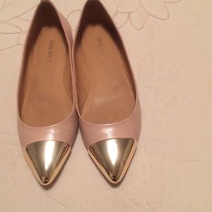 Metallic Hattie Cap Toe Flat